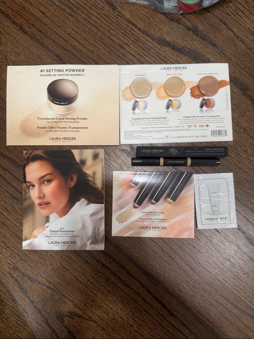 Laura Mercier Secret Camoflage/ Brighten and Correct Duo and makeup samples